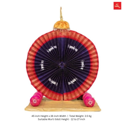Paithani Fan Style Eco-Friendly DIY Ganpati Makhar
