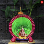 Paithani Fan Style Eco-Friendly DIY Ganpati Makhar