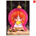 Paithani Fan Style Eco-Friendly DIY Ganpati Makhar
